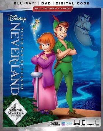 Peter Pan Return To Neverland Blu Ray Dvd Combo Amazon Ca Movies Tv