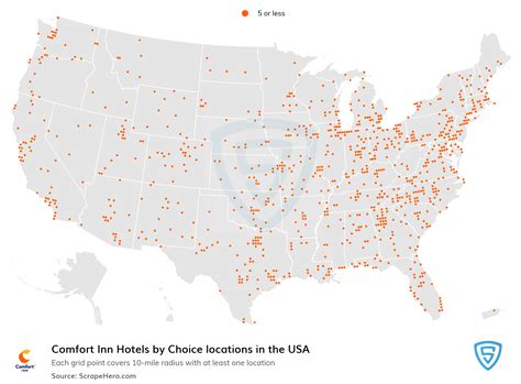 Map Of Comfort Inn Locations