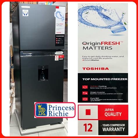 Jual Kulkas Toshiba 2 Pintu Plus Dispenser GR RT 415 WE Shopee Indonesia