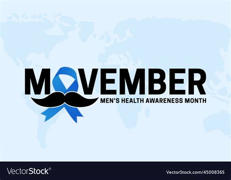 Movember Mens Health Awareness Month Background Vector Image