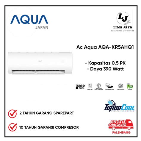 Jual AC Aqua AQA KR5AHQ1 1 2 PK Turbo Cool AC AQUA Standard Shopee