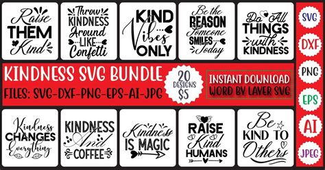 Kindness Svg Bundle Bundle · Creative Fabrica