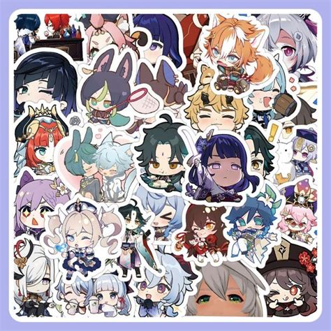 Genshin Impact Chibi Stickers Set B Pcs Genshinbox