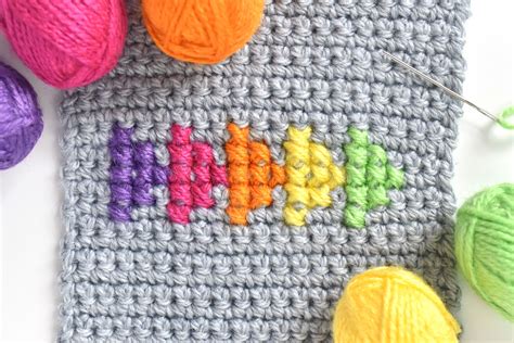 How To Cross Stitch On Crochet