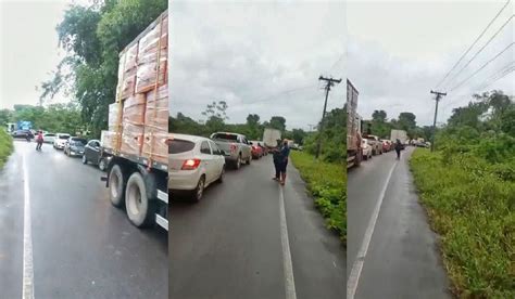 Motoristas Bloqueiam Rodovia Manaus Itacoatiara Altura Do Km