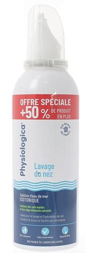 Physiologica Lavage Du Nez Solution D Eau De Mer Isotonique Spray Gifrer