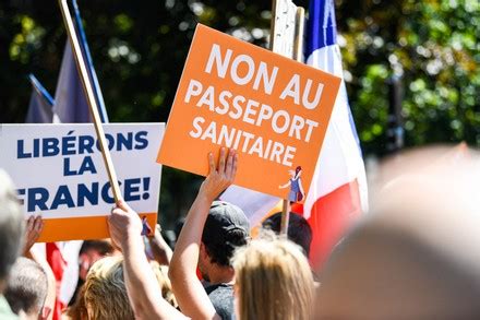 Florian Philippot During Anti Sanitary Pass Editorial Stock Photo