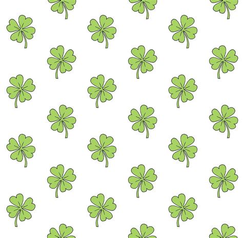 Seamless Pattern Of Hand Drawn Shamrock 45877829 Vector Art At Vecteezy