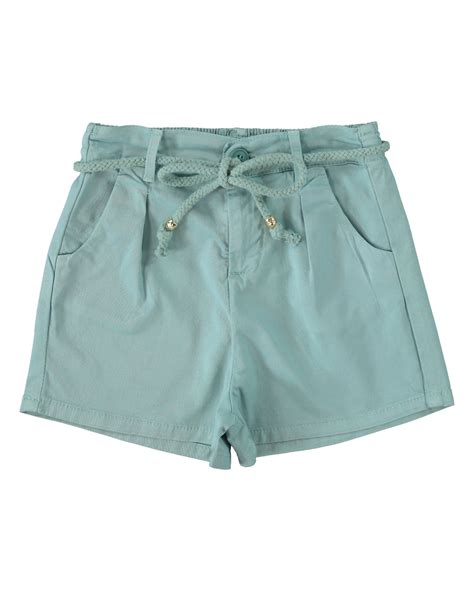 Riachuelo Short Jeans Color Infantil Clochard Bolsos Amarra O Verde