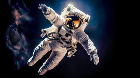 Premium Photo | Man in astronaut suit floating in air