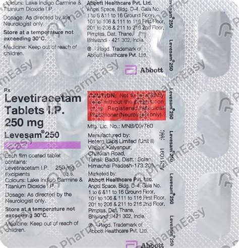 Levesam 250 Mg Tablet 15 Uses Side Effects Price And Dosage Pharmeasy