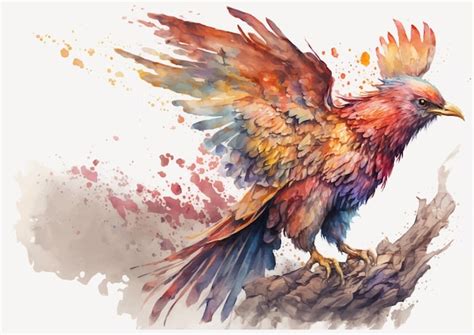 Adicione Um Toque De Fogo Aos Seus Designs O Phoenix Aquarela