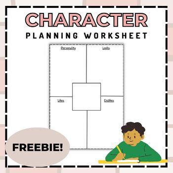 Create A Character Describe Personality And Looks Planning Worksheet