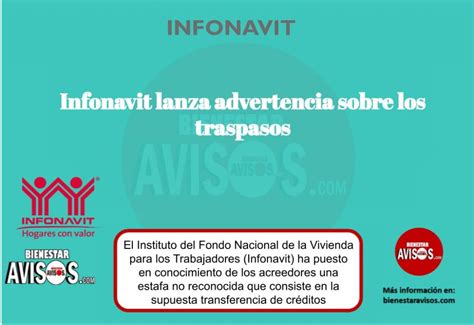 Infonavit Lanza Advertencia Sobre Los Traspasos Enero 2025 Avisos