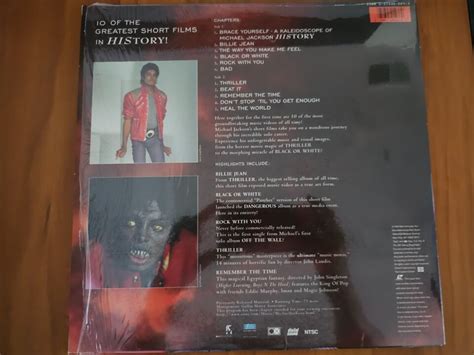 Michael Jackson Video Greatest Hits History Laserdisc