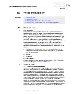 Fillable Online Dmm Parcel Select Prices And Eligibility For