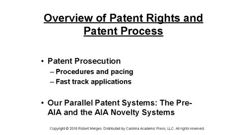 Overview of Patent Rights and Patent Process Patent