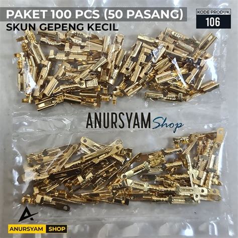 Jual 106 Paket 100 Pcs 50 Pasang Skun Gepeng Male Female Kabel 0 5 2