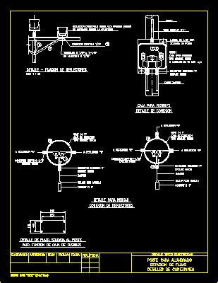 Detalle Tipico Conexiones De Poste En Dwg Librer A Cad