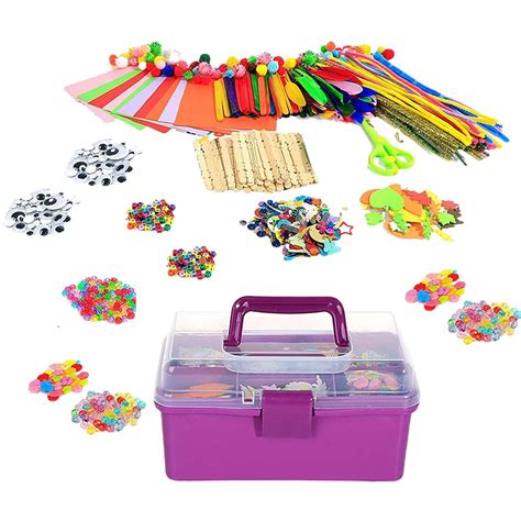 Arts And Crafts Supplies W/ Cartoon Storage Box Handmade for Homeschool ...