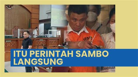 Bripka Rr Tegas Sebut Sambo Perintahkan Tembak Bukan Hajar Brigadir J