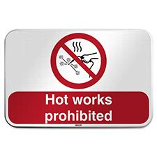 ISO Safety Sign Hot Works Prohibited Brady Part Brady Brady Eu