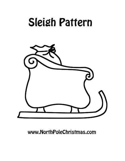 Santa Sleigh Template Free Printable For Christmas Crafting