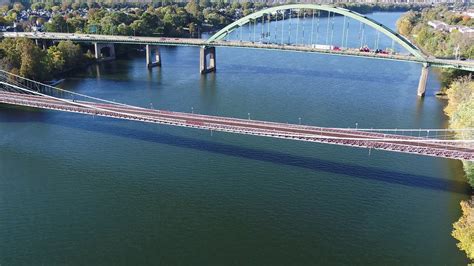 Wheeling Suspension Bridge Drone Footage YouTube