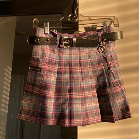 Cider Skirts Purple Plaid Pleated Skirt Poshmark