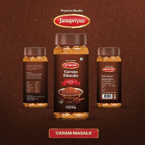 Janapriyaa Garam Masala Powder Packaging Size Gm Gm