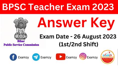 BPSC Teacher Answer Key 26 August 2023 BPSC Teacher Answer Key 2023