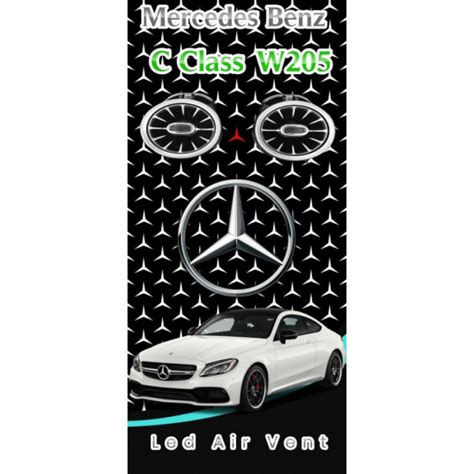 Mercedes Benz C W Renk Ambians Led Arka Air Vent Ayd Nlatmal