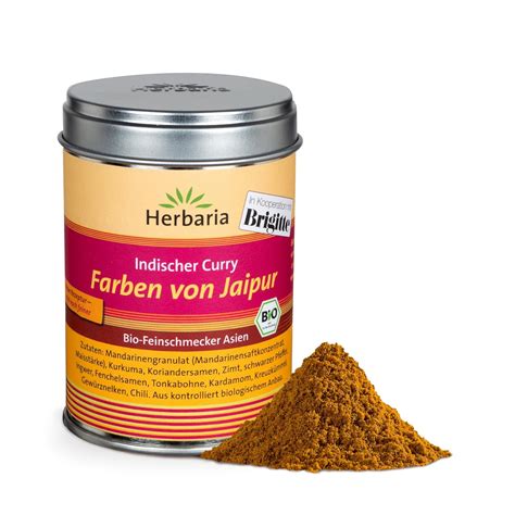 Herbaria Farben Von Jaipur Bio 80g M Dose Bio Currypulver Indischer