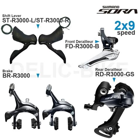 Shimano Sora R X V Groupset Shifter E Desviador Traseiro