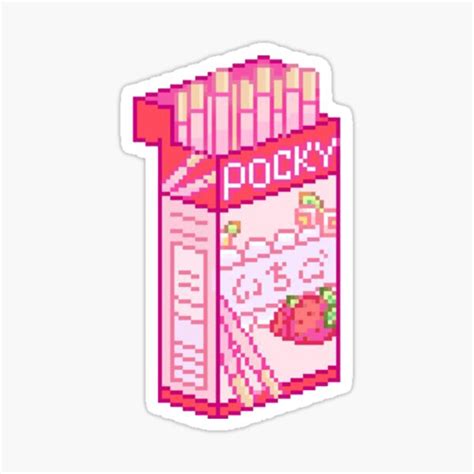 Pocky Pixel Art Vsco Aesthetic Sticker By Theevilshow Redbubble