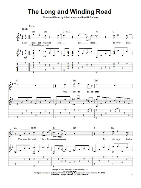 The Long And Winding Road By The Beatles Solo Guitar Guitar Instructor