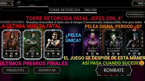 Torre Retorcida FATAL Jefes 200 4y última vuelta últimos PREMIOS