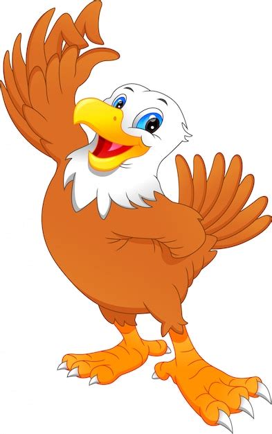 Premium Vector Cute Eagle Cartoon