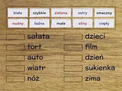 Przymiotniki I Rzeczowniki Materia Y Dydaktyczne