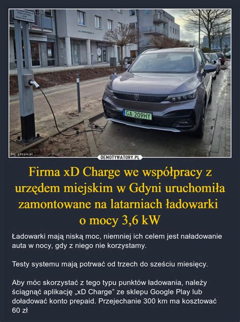 Firma xD Charge we współpracy z urzędem miejskim w Gdyni uruchomiła