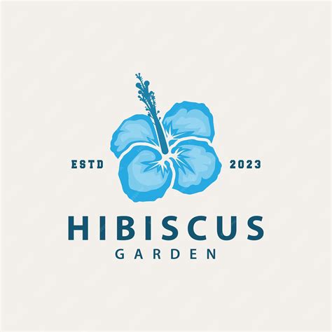 Premium Vector Hibiscus Logo Simple Fresh Natural Flower Design