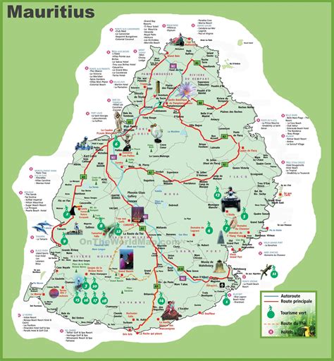 Mauritius hotel map - Ontheworldmap.com