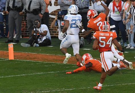 See Clemson Football S Nate Wiggins Force Goal Line Fumble For