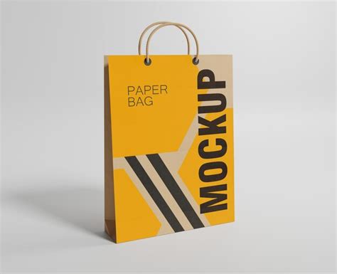 Mod Le De Maquette De Sac En Papier Avec Objet Intelligent Avec Objet