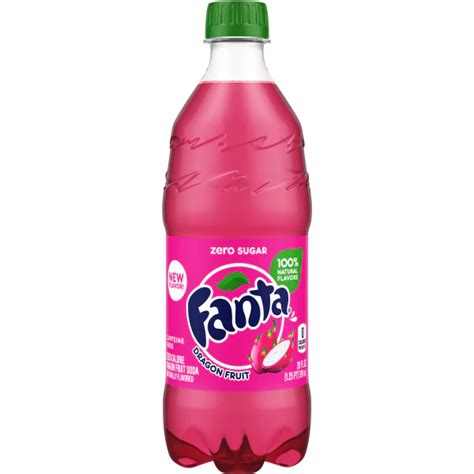 Fresh 20oz Fanta Dragon Fruit Zero Soda Soda Emporium