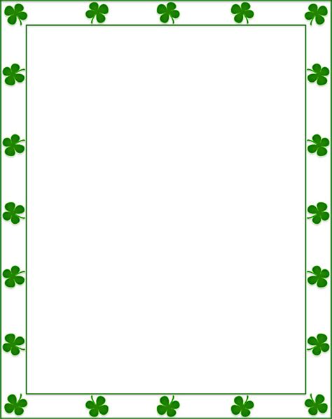 Free St Patrick S Day Borders Frames Graphics Clipart