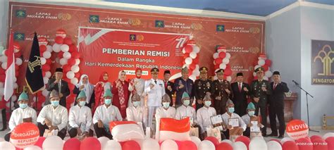 Hut Ri Ke 77 824 Orang Napi Lapas Muara Enim Dapat Remisi