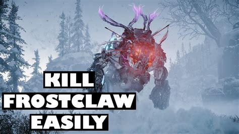 Horizon Zero Dawn Frozen Wilds How To Defeat Frostclaw Youtube