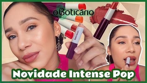 Novo Batom Stick Glossy da Linha Intense de O Boticário YouTube