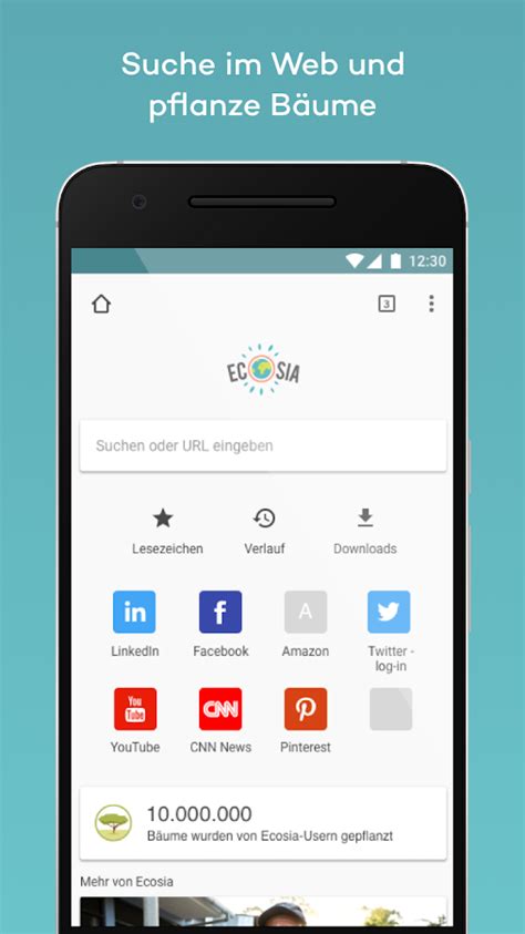 Ecosia Browser Schnell Grün Android Apps auf Google Play